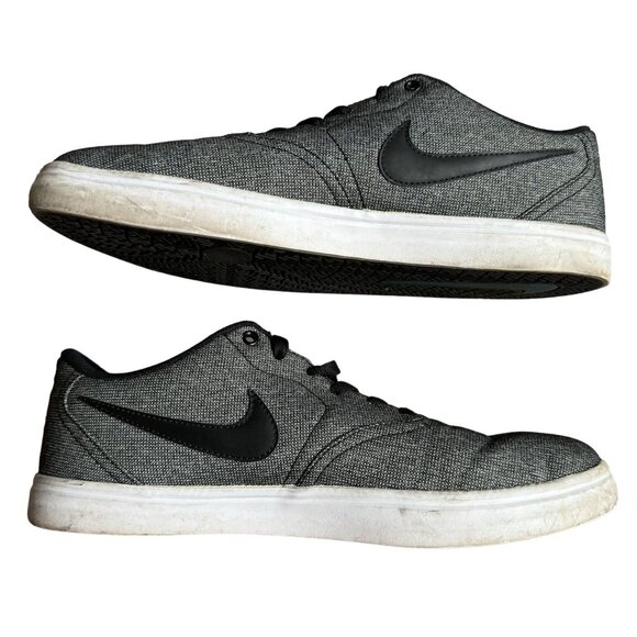 Nike SB Check Solar Canvas Skate Shoes Solarsoft Black 843896 007 Mens Size 11.5 - Picture 1 of 7